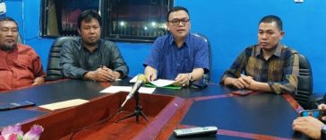 MW KAHMI Sumatera Selatan mengadakan jumpa pers tentang kasus pelecehan seksual di Universitas Sriwijaya, Kota Palembang, Sumsel, pada Senin (13/12/2021). Istimewa