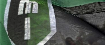 Bendera HMI. Foto Sahrul Manda Tikupadang via CNNIndonesia.com