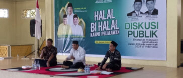 Kegiatan halal bihalal MD KAHMI Pelalawan di Gedung LAM Pelalawan, Riau, pada Kamis (2/5/2024). Foto Riautribune.com